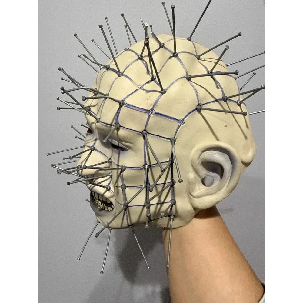 Hellraiser PinHead Adult Latex Mask Reel Games 2009 Halloween Horror‎ Cosplay V